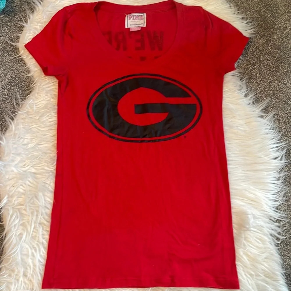 Women’s Georgia Bulldogs Victoria’s Secret Collab red T-shirt XS